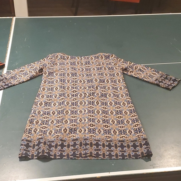 Navy Patterned Mini Dress Size Small - Picture 4 of 4